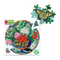 Eeboo Piece And Love Bouquet And Birds 500 Piece Adult  Round Jigsaw Puzzle Puzzle