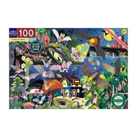 Eeboo Love Of Bats Glow In The Dark 100 Piece Jigsaw Puzzle 100-pc. Card Game