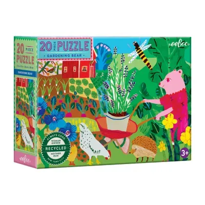 Eeboo Gardening Bear 20 Piece Jigsaw Puzzle Puzzle