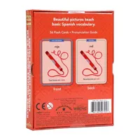 Eeboo Spanish Vocabulary Flash Cards For Kids 56-pc. Card Game