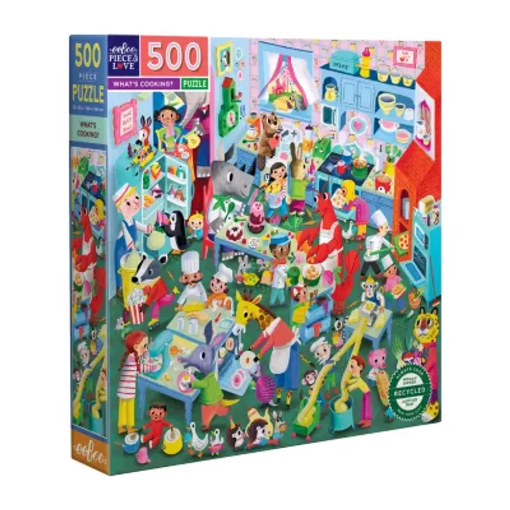 Eeboo Piece And Love : What's Cooking? 500 Piece Square Adult Jigsaw Puzzle