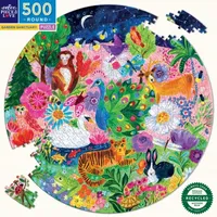 Eeboo Piece And Love Garden Sanctuary 500 Piece Round Adult Jigsaw Puzzle Puzzle