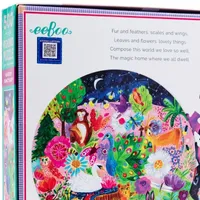 Eeboo Piece And Love Garden Sanctuary 500 Piece Round Adult Jigsaw Puzzle Puzzle