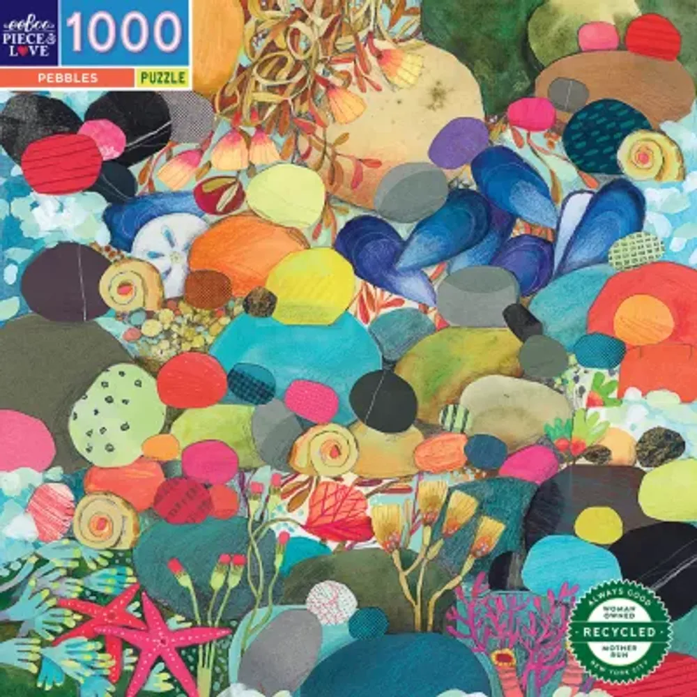 Eeboo Piece And Love Pebbles 1000 Piece Square Adult Jigsaw Puzzle Puzzle