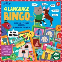 Eeboo 4 Language Bingo Game - Spanish, French, German, Mandarin Chinese