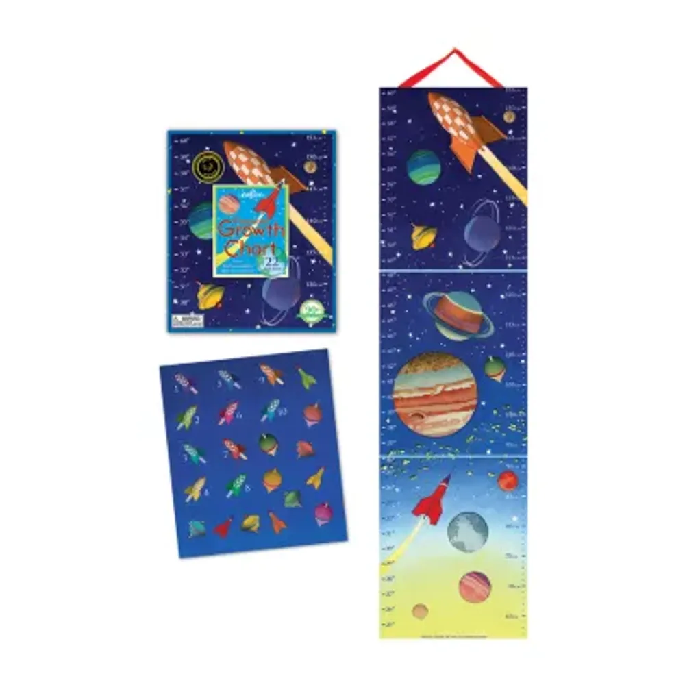 Eeboo Outer Space Height Growth Chart For Boys Responsibility Chart