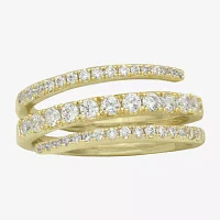 Sparkle Allure Cubic Zirconia 14K Gold Over Brass Band