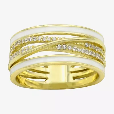 Sparkle Allure Cubic Zirconia 14K Gold Over Brass Band