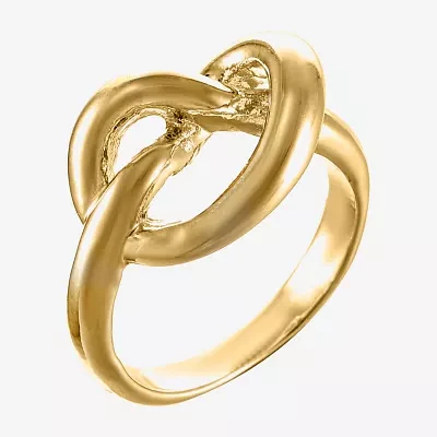 Sparkle Allure Womens 3MM 14K Gold Over Brass Knot Crossover Band
