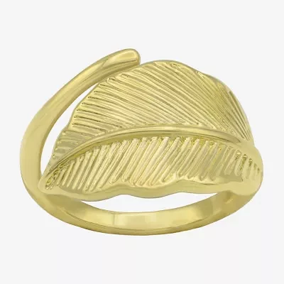 Sparkle Allure Wrap 14K Gold Over Brass Bypass  Band