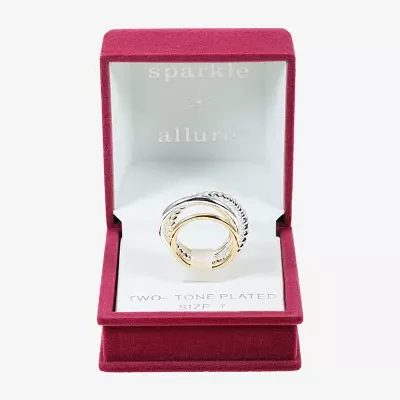 Sparkle Allure 4-pc. 14K Gold Over Brass Pure Silver Ring Sets