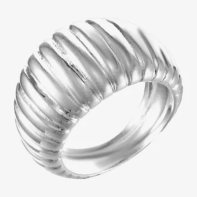 Sparkle Allure Dome Pure Silver Over Brass Band