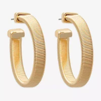 Bold Elements Gold Tone Hoop Earrings