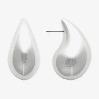 Bold Elements Silver Tone Drop Earrings