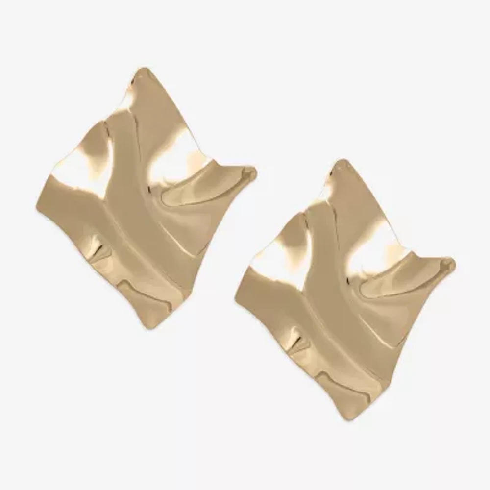 Bold Elements Gold Tone Drop Earrings