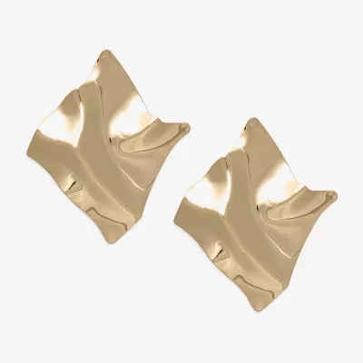 Bold Elements Gold Tone Drop Earrings