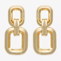 Bold Elements Gold Tone Womens Drop Earrings
