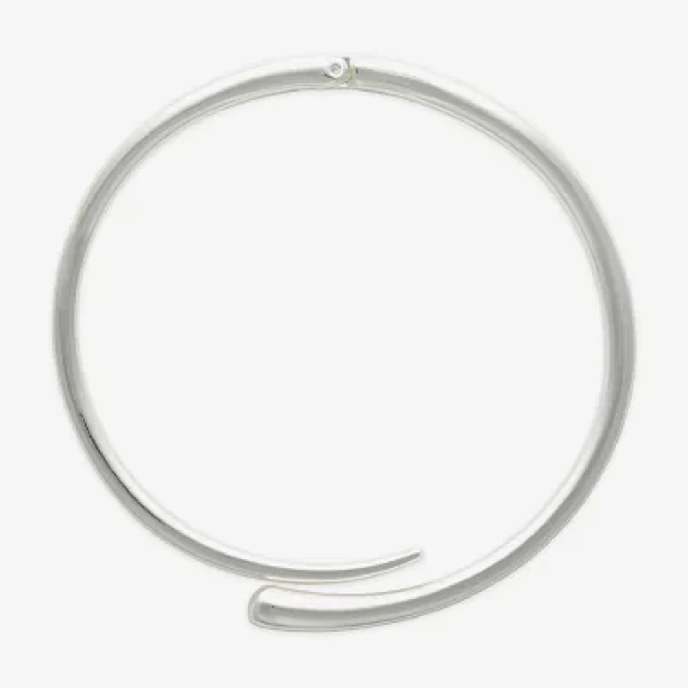 Bold Elements Silver Tone 100 Inch Collar Necklace