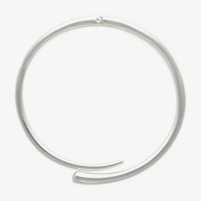 Bold Elements Silver Tone 100 Inch Collar Necklace