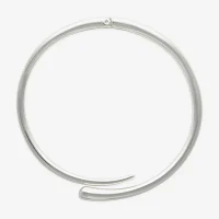 Bold Elements Silver Tone 100 Inch Collar Necklace