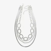 Bold Elements Silver Tone Gold Tone Strand Necklace
