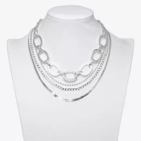Bold Elements Silver Tone Gold Tone Strand Necklace