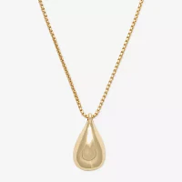 Bold Elements Gold Tone Womens Zinc Pendant Necklaces