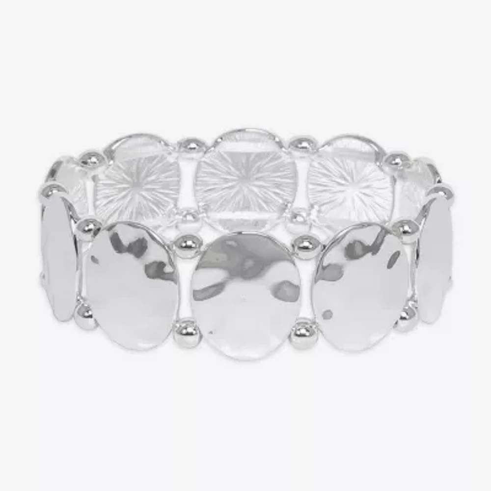 Bold Elements Silver Tone Stretch Bracelet