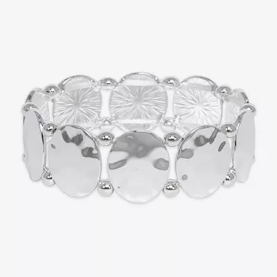 Bold Elements Silver Tone Stretch Bracelet