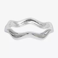 Bold Elements Silver Tone Bangle Bracelet