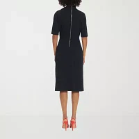 Maggy London Intl Womens Elbow Sleeve Sheath Dress