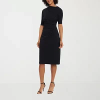 Maggy London Intl Womens Elbow Sleeve Sheath Dress