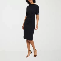 Maggy London Intl Womens Elbow Sleeve Sheath Dress