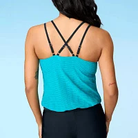 Free Country Stretch Fabric Tankini Swimsuit Top