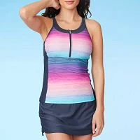 Free Country Built Bra Ombre Tankini Swimsuit Top