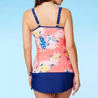 Free Country Floral Tankini Swimsuit Top