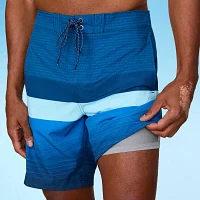 Free Country Striped Board Shorts