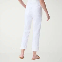 Gloria Vanderbilt Womens High Rise Straight Fit Ankle Pant