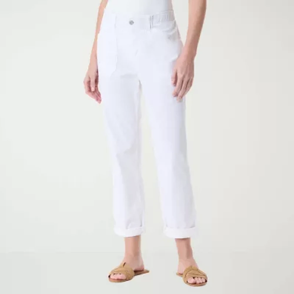 Gloria Vanderbilt Womens High Rise Straight Fit Ankle Pant