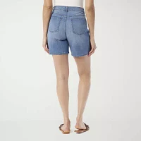 Gloria Vanderbilt Womens High Rise Denim Short