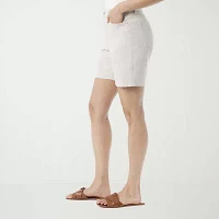 Gloria Vanderbilt Womens High Rise Midi Short