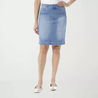 Gloria Vanderbilt Womens High Rise Midi Pencil Skirt