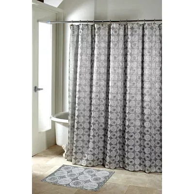 Avanti Galaxy Silver Shower Curtain