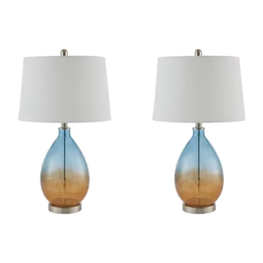 510 Design Cortina Set Of 2-pc Glass Table Lamp