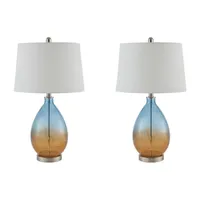 510 Design Cortina Set Of 2-pc Glass Table Lamp