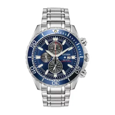 Citizen Mens Chronograph Silver Tone Stainless Steel Bracelet Watch Ca0710-58l