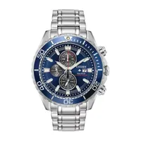 Citizen Mens Chronograph Silver Tone Stainless Steel Bracelet Watch Ca0710-58l