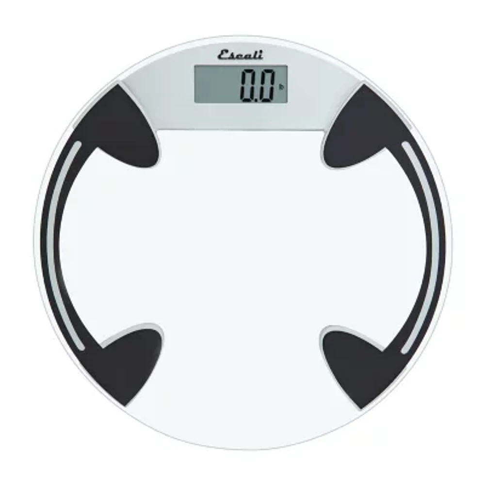 Escali® Round Glass Bathroom Digital Scale B18ORC