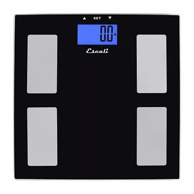 Escali® Glass Body Fat Water & Muscle Mass Digital Scale USHM180G