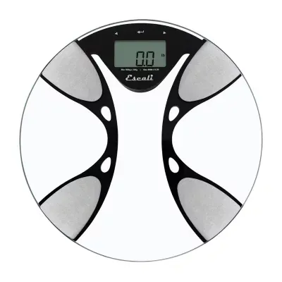 Escali Round Body Fat And Body Water Digital Display Bathroom Scale